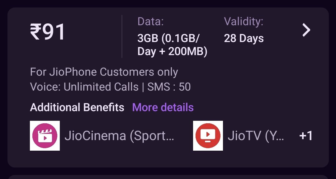 jio 91 recharge plan